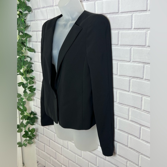 BCBGMAXAZRIA women Black Tailored Blazer with Notched Lapels/size M - Picture 10 of 12